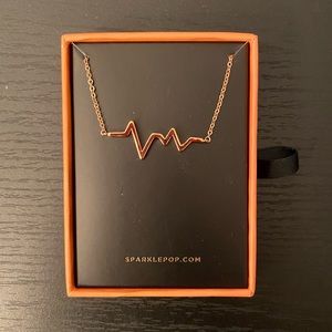 Rose Gold Heartbeat Necklace